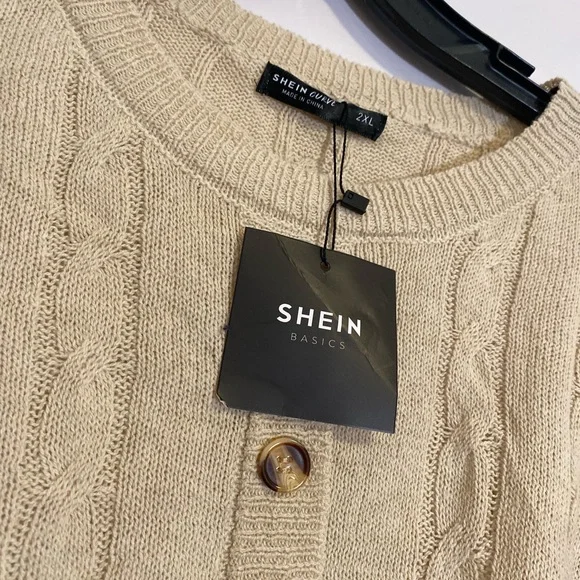 Cropped button up knitted short sleeve - Picture 2 of 3